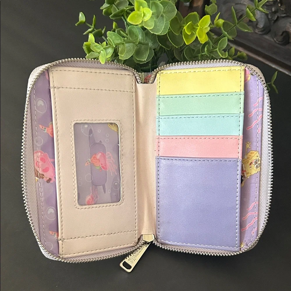 Nickelodeon Pastel Coral & Aqua Underwater Zip Wallet